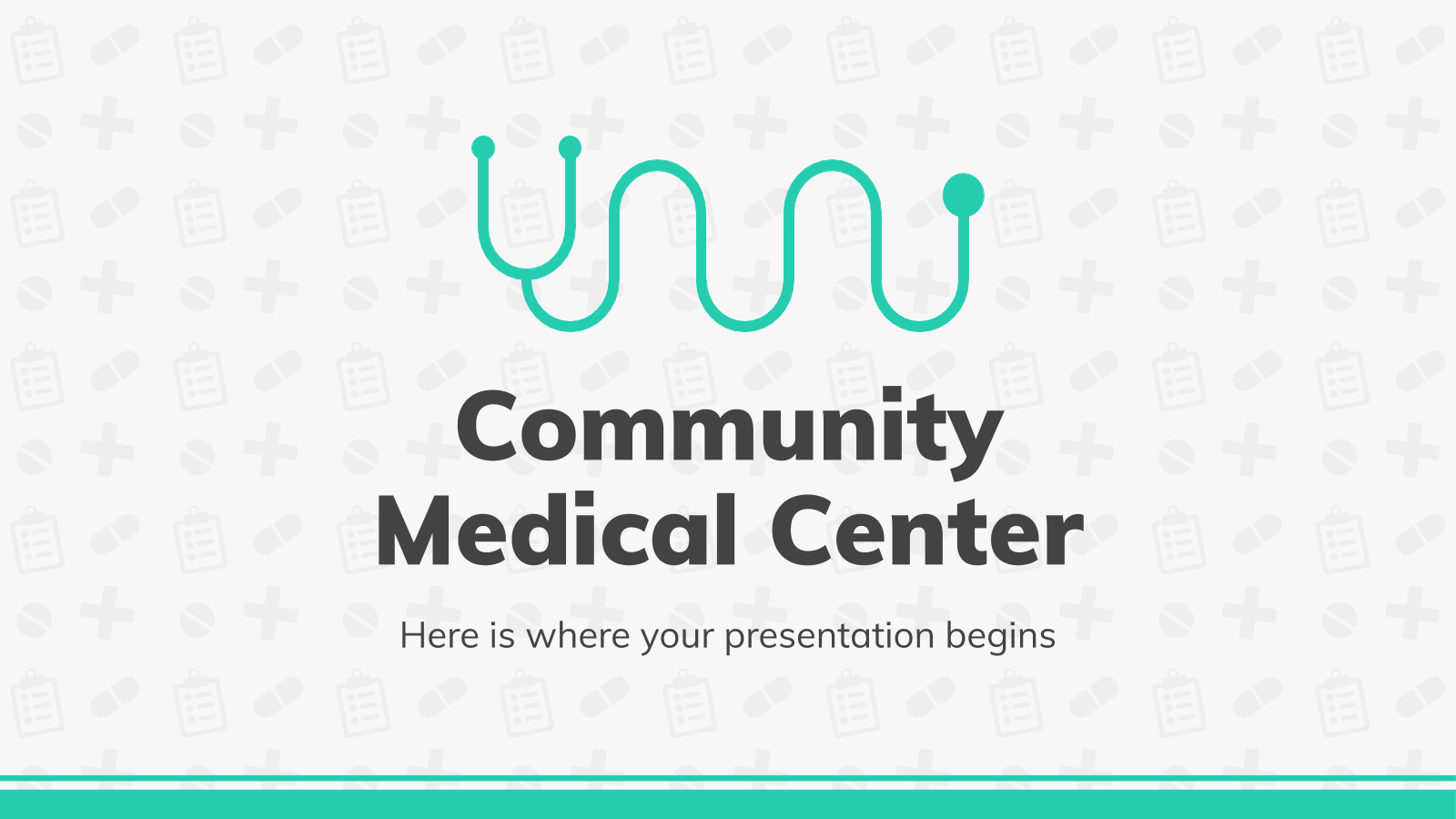 社区医疗中心和PowerPoint模板